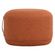 11 Puff Rendondo Lounge Rivatti 35 cm -Alt- Estofado Tecido Damasco Detalhe PU Marrom Repelente a Agua